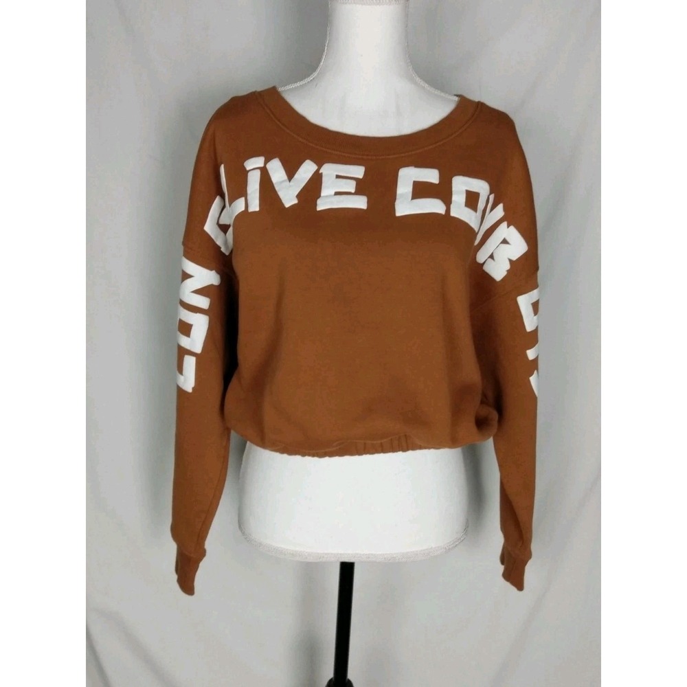 Wrangler Brown Hot Cowgirls Cropped Sweater Size S